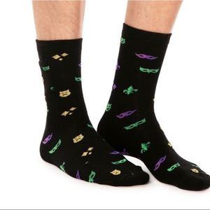 MENS Tipsy Elves Black Fleur De Lis Socks